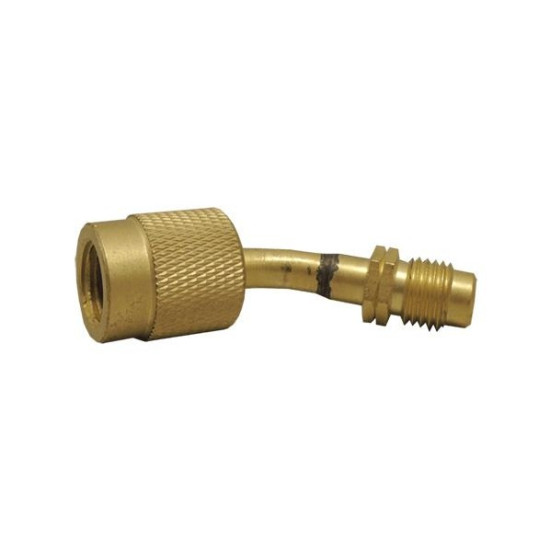 Straight Addaptor for R410a, SF2056 with check valve, 1/4" Female x 5/16" Male Straight Addaptor for R410a, SF2056 with check valve, 1/4" Female x 5/16" Male, SUPCO