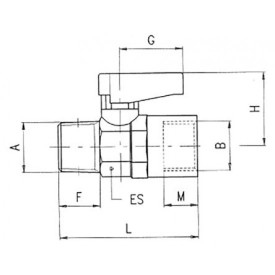 BALL valve 1/8"NPTM x 1/8"NPTF, ACRTOOLS