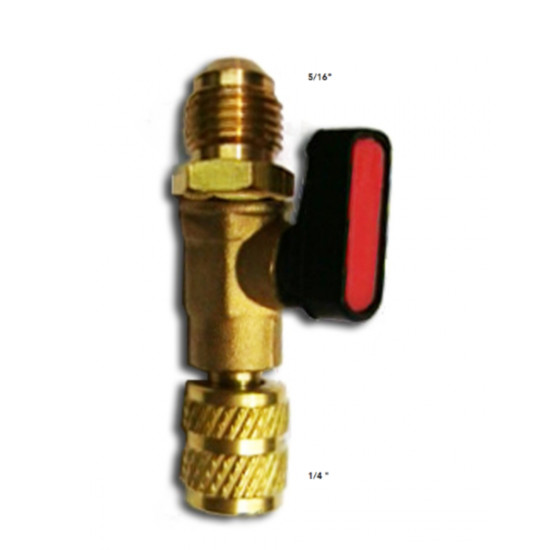 ADDAPTOR BALL VALVE R410, 5/16" SAEM #1/4" SAEF ADDAPTOR BALL VALVE R410, 5/16" SAEM #1/4" SAEF, ACRTOOLS