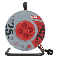 Extension Cord Reel– 4 sockets, 20m SCHUKO
