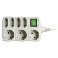 Power Strip SCHUKO with switch – 4+3 sockets, 1,5m