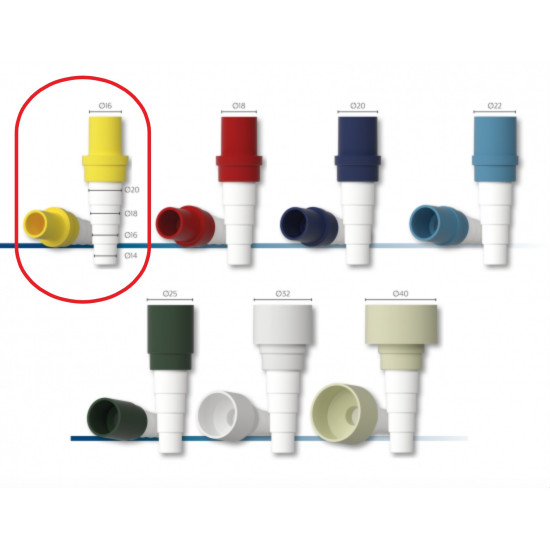CONDENSATION-CONNECTION-SOFT-RIGID-16-YELLOW-VECAMCO