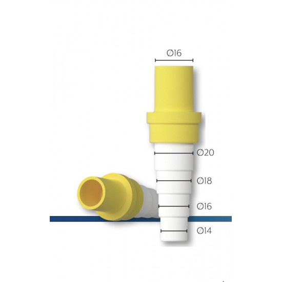 CONDENSATION-CONNECTION-SOFT-RIGID-16-YELLOW-VECAMCO CONDENSATION-CONNECTION-SOFT-RIGID-16-YELLOW-VECAMCO