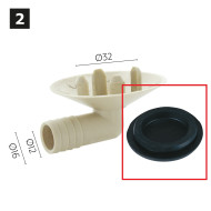 STOP WATER GASKET for external A/C Ø32 ACRTOOLS