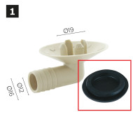 STOP WATER GASKET for external A/C Ø19 ACRTOOLS