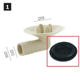 STOP WATER GASKET for external A/C Ø19 ACRTOOLS