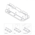 MULTI-FOOT Floor Fastening system 600mm x 220mm x 95mm "Large", BBJ