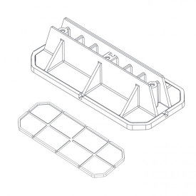MULTI-FOOT Floor Fastening system 600mm x 220mm x 95mm "Large", BBJ