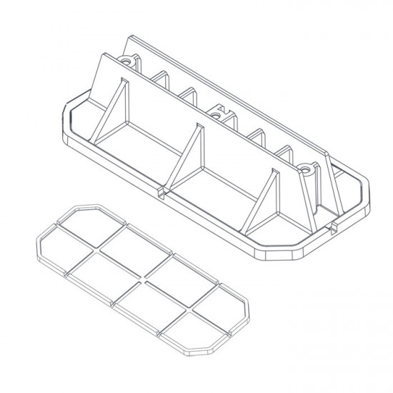 MULTI-FOOT Floor Fastening system 600mm x 220mm x 95mm "Large", BBJ