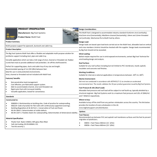 Antivibration pad for MULTI-FOOT 600, BBJ