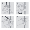 PIPE FASTENING SYSTEM Stud Clips M8,1 3/8" (35mm), Xtra BBJ