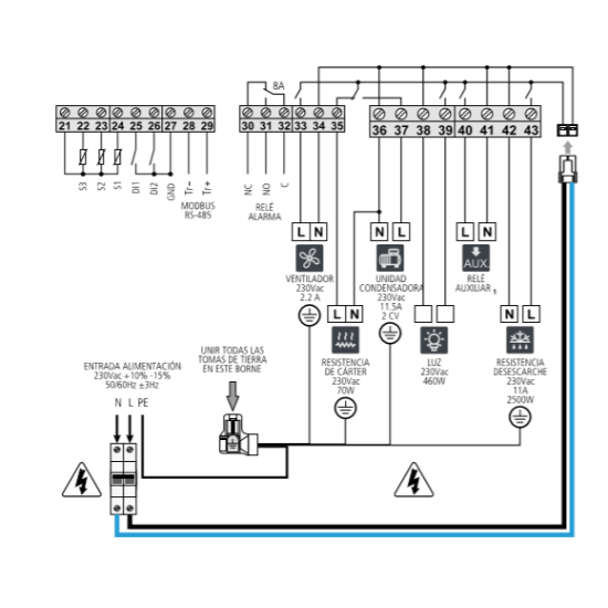 Refrigeration controller for walk-in fridges AKO type AKO-15640 mounting measurements Refrigeration controller for walk-in fridges AKO type AKO-15640 mounting measurements