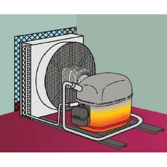 HEATING ELEMENT CARTER FOR HERMETIC COMPRESSORS 71863, 35w, "AKO"