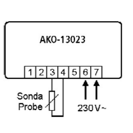 THERMOSTAT AND THERMOMETER Range from -50 ºC to +99 ºC, ΑΚΟ - 13023 , panel mounting, small format "AKO" THERMOSTAT AND THERMOMETER Range from -50 ºC to +99 ºC, ΑΚΟ - 13023 , panel mounting, small format "AKO"