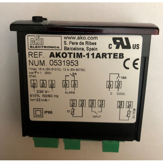 THERMOSTAT ΑΚΟΤΙΜ - 11 ARTEB -HACCP,-50/+99,al+buz230V OFFcyDl "AKO" THERMOSTAT ΑΚΟΤΙΜ - 11 ARTEB -HACCP,-50/+99,al+buz230V OFFcyDl "AKO"
