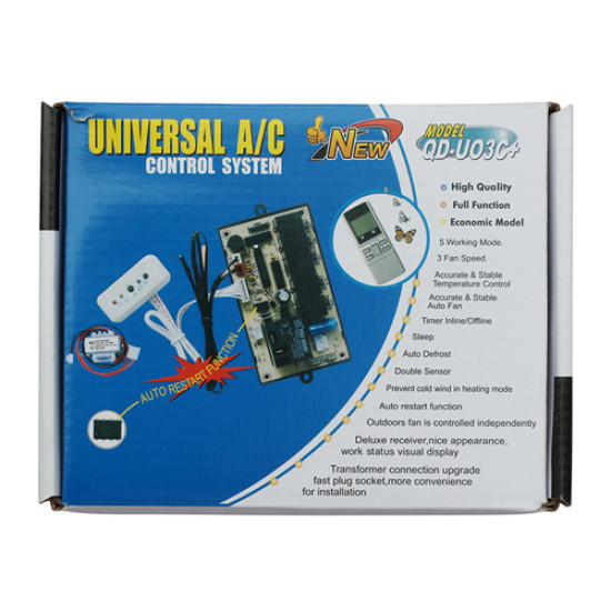 QD-U03C+ Universal Air Conditioner PCB Board with AC Remote Control System QD-U03C+ Universal Air Conditioner PCB Board with AC Remote Control System