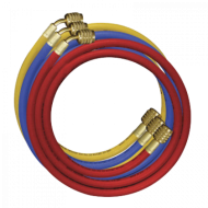 Λάστιχο μετάγγισης 96411 μπλε 1.5m R410 1/4" x 5/16" 45° με nylon MASTERCOOL USA 