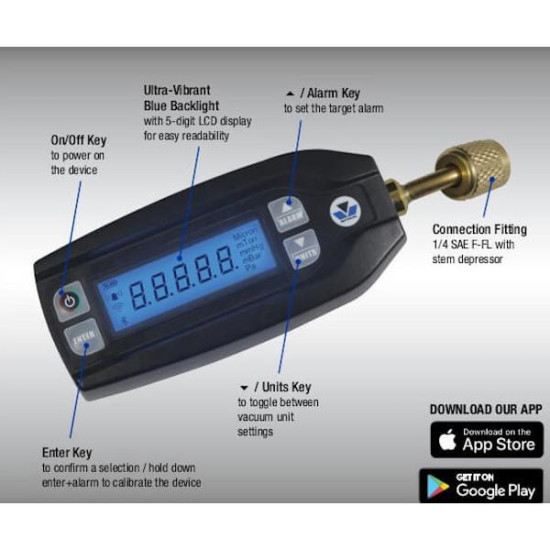 98063-BT-DIGITAL-VACUUM-GAUGE-BLUETOOTH-MASTERCOOL 