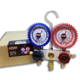 ΜΑΝΟΜΕΤΡΟΥ ΚΑΣΑ 2ΠΛH, ΑΛΟΥΜ., υγροδ. "Heavy duty", R407/410a, ACRTOOLS...