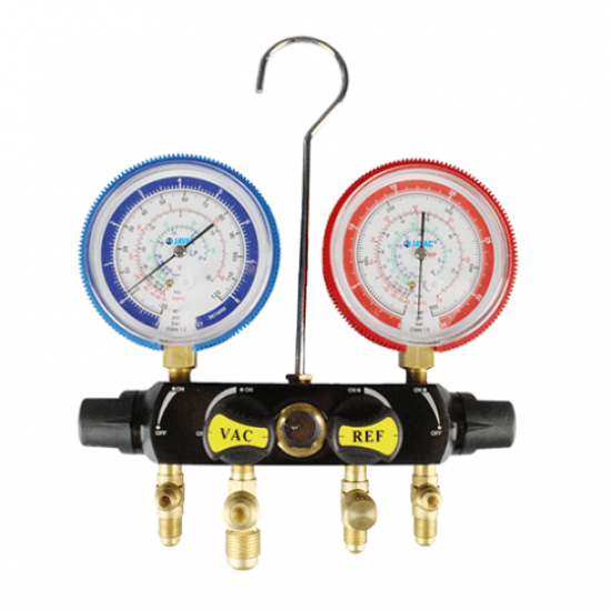 4-valve-manifold-R410A-R32-sight-glass-JAVAC 4-valve-manifold-R410A-R32-sight-glass-JAVAC
