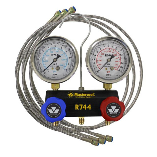 55661-R744-CO2-2-WAY-ALUMINUM-MANIFOLD-HOSES-MASTERCOOL 55661-R744-CO2-2-WAY-ALUMINUM-MANIFOLD-HOSES-MASTERCOOL