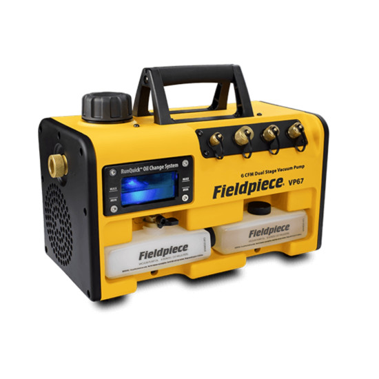 ΑΝΤΛΙΑ ΚΕΝΟΥ VP67EU, 6CFM, (180lt/min), 1/2Hp, 15mic, 230/110VAC, A2L, FIELDPIECE 