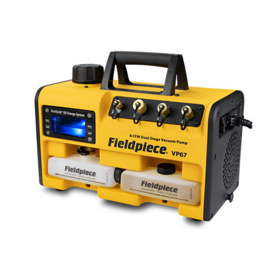 ΑΝΤΛΙΑ ΚΕΝΟΥ VP67EU, 6CFM, (180lt/min), 1/2Hp, 15mic, 230/110VAC, A2L, FIELDPIECE 