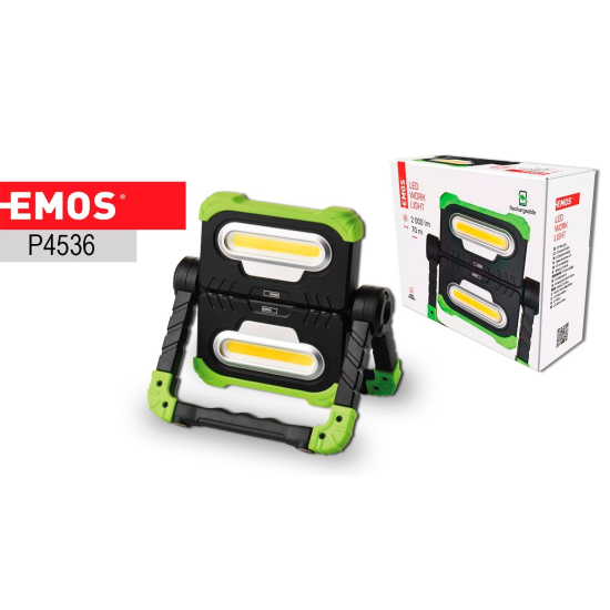 Emos COB LED rechargeable worklight P4536, 2000 lm, 8000 mAh Emos COB LED rechargeable worklight P4536, 2000 lm, 8000 mAh