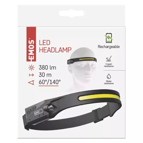 Headlamp with motion detector 380lm- EMOS P3541 Headlamp with motion detector 380lm- EMOS P3541