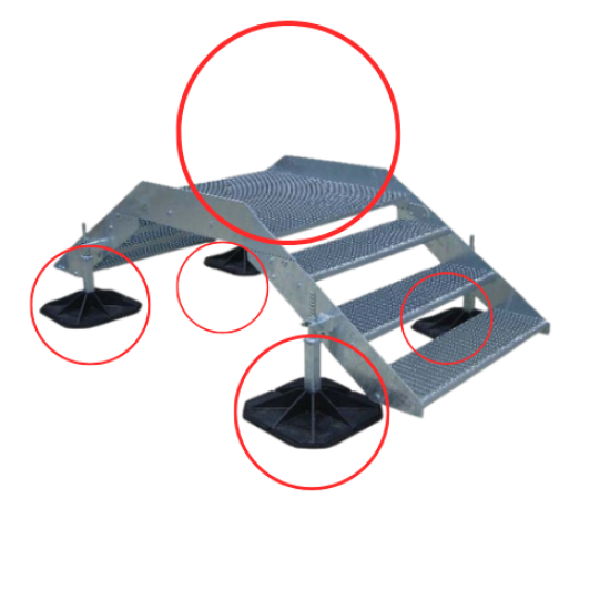 Step Over Platform 1m.mid section, weld assembly, BBJ 