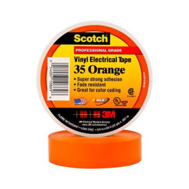 Electrician insulating tape 20m x 19mm,Orange colour from SCOTCH 3M ...