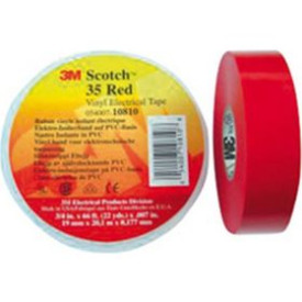 Electrician insulating tape 20m x 19mm,Red colour from SCOTCH 3M ...