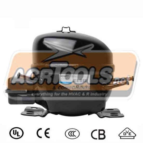 Domestic Compressor ADW77, 1/5ΗΡ, R134a, LOW, ACRTOOLS Domestic Compressor ADW77, 1/5ΗΡ, R134a, LOW, ACRTOOLS