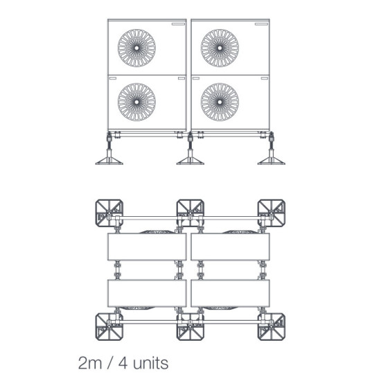 Support  system 4 units, 2m, "Standard"