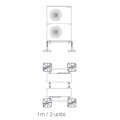 Support  system 2 units, 2 level 1m, "Standard"