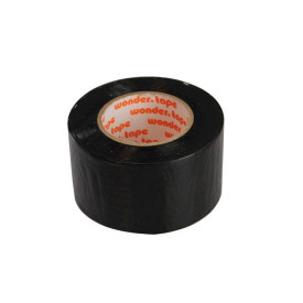 PVC ELECTRICAL TAPE with GLUE , BLACK ,18m x 38mm , WONDER