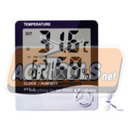 Digital thermometer & hydrometer with dual sensor, calendar and ALARM  -50°C ~ +70°C & 10%RH ~ 90%RH, ACRTOOLS...