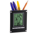 Digital alarm clock with pen pot, Black Digital alarm clock with pen pot, Black