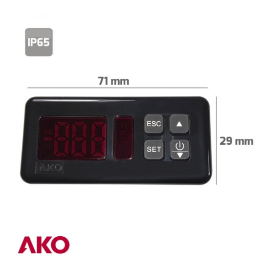 Controller D14726,4-20mA,up to 1000ºC,2 programmable outputs,230V,AKO...