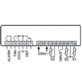 THERMOSTAT  RAIL ΑΚΟΤΙΜ - 23ΤΕ -50/+99,3 relay,230V,AKO