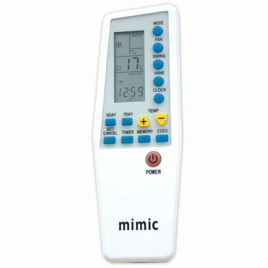 UNIVERSAL A/C REMOTE CONTROL "mimic" , ADVANCED engineering UNIVERSAL A/C REMOTE CONTROL "mimic" , ADVANCED engineering