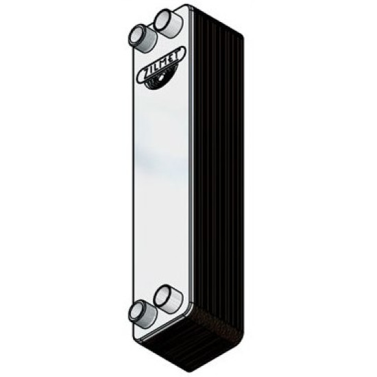 Heat Exchanger ZC500*10P, suitable also with R410a, 28.7mm OD-1"NPT, 5.6ΚW, "ZILMET" Heat Exchanger ZC500*10P, suitable also with R410a, 28.7mm OD-1"NPT, 5.6ΚW, "ZILMET"