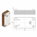 Heat Exchanger ZC450*40P, suitable also with R410a, 35mm OD-2"NPT, 48ΚW, "ZILMET" Heat Exchanger ZC450*40P, suitable also with R410a, 35mm OD-2"NPT, 48ΚW, "ZILMET"