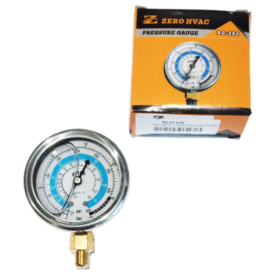 LOW PRESSURE GLYCERINE MANOMETER 250GF, R410 (a) -R32 ACRTOOLS LOW PRESSURE GLYCERINE MANOMETER 250GF, R410 (a) -R32 ACRTOOLS