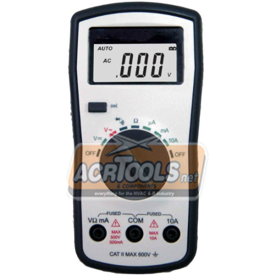 Digital multimeter with automatic scale selection & Buzzer ACR6202, ACRTOOLS Digital multimeter with automatic scale selection & Buzzer ACR6202, ACRTOOLS