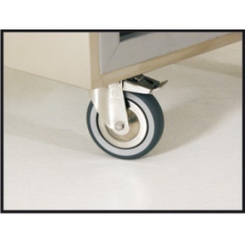Lockable castors, 2 with brakes ,DESMON...