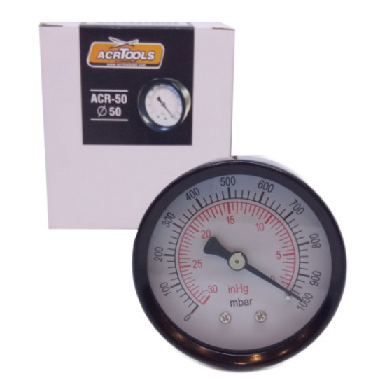 VACUUM GAUGE 50mm (back) for VACUUM PUMP, ACRTOOLS VACUUM GAUGE 50mm (back) for VACUUM PUMP, ACRTOOLS