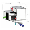 Ceiling mounting monoblock unit,  EMR type, KideRoof, Model EMR1005Μ1Ζ, 1/3hp, 220V, R404, Conservation "Kide"